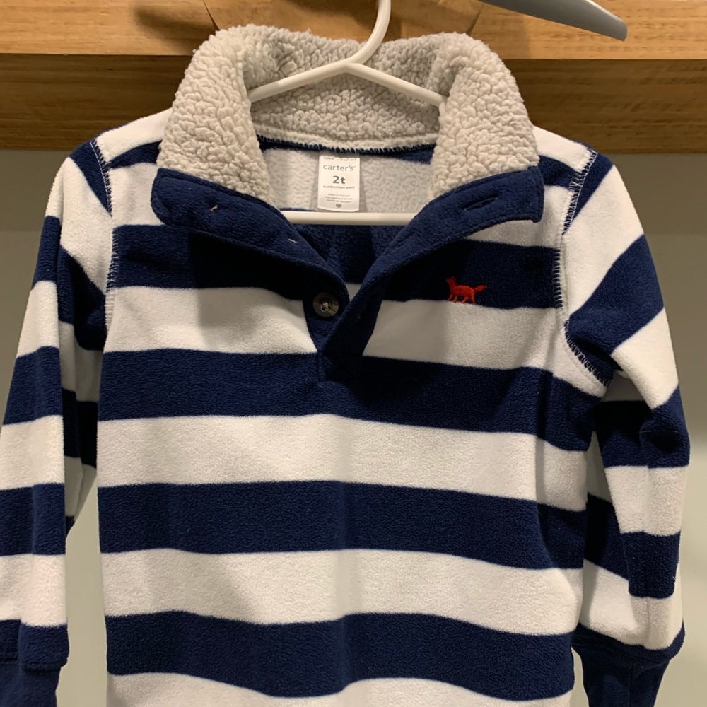 Striped toddler fleece- Carter’s- worn a handful of times